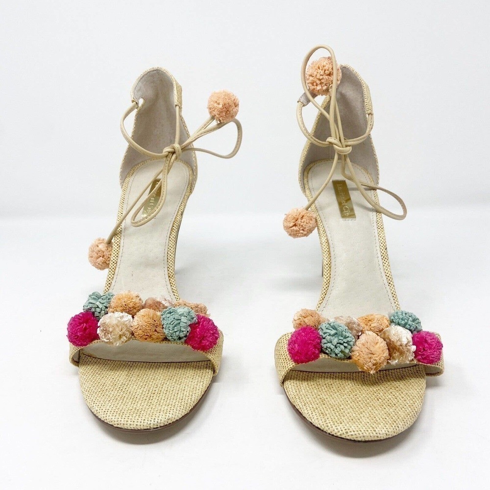 Louise et Cie Kizzy Colorful Pom Pom Heels 10 - Picture 4 of 10